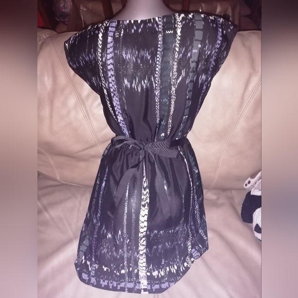 🐘 Women's Small BeBop navy and black patterned dress - Picture 3 of 8